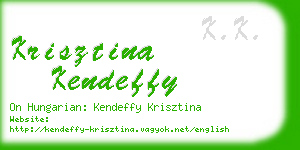 krisztina kendeffy business card